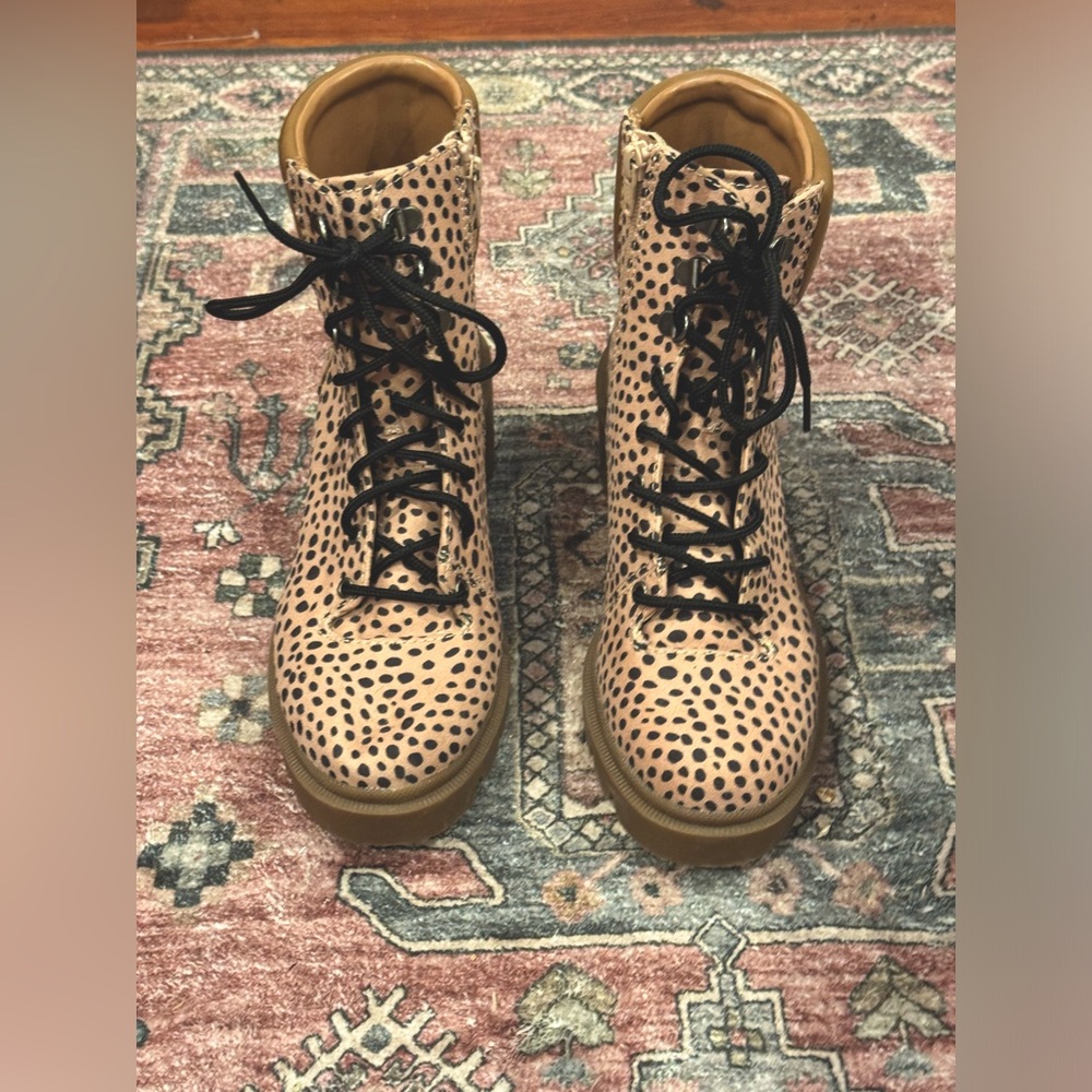 Universal Thread leopard spot hiker boots Dolce Vita style